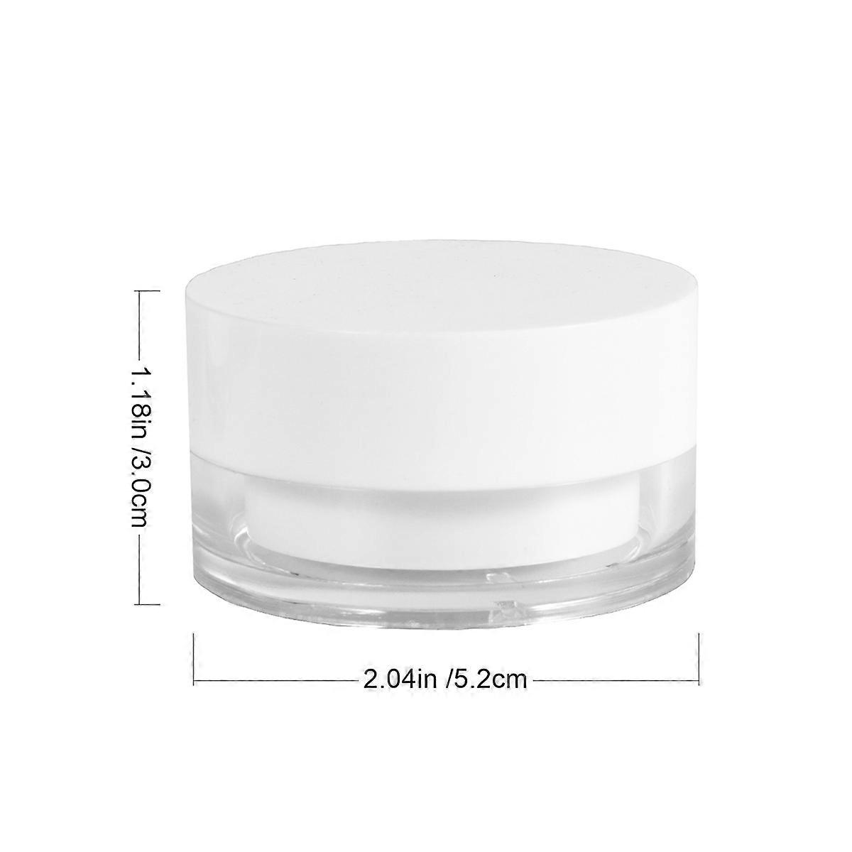 Empty Lotion Case Refillable Makeup Cream Jar for Storage Use 4Pcs White