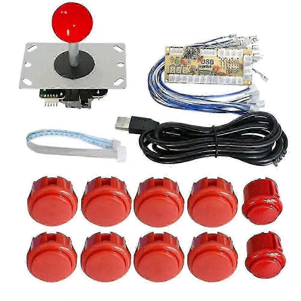 Arcade Buttons Game Usb Encoder Pc Joystick Controller Diy Kit For Mame Jamma Games