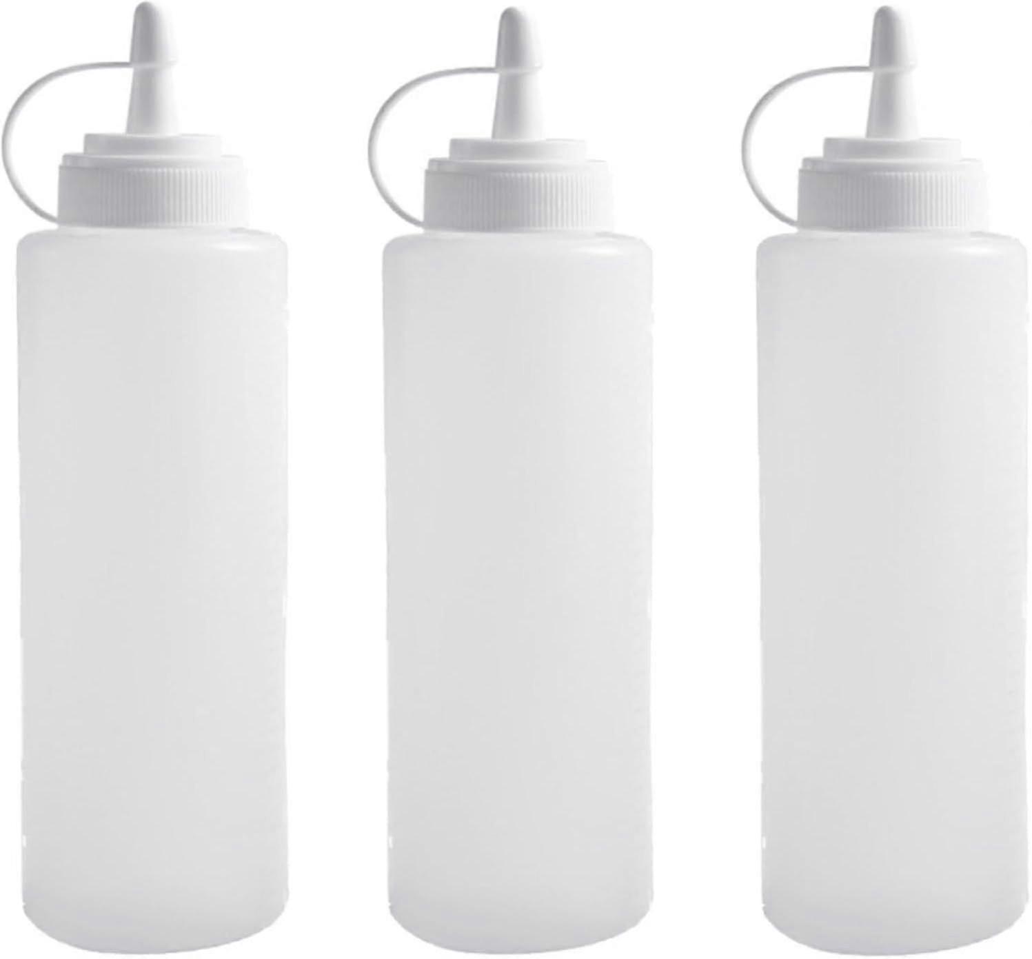 3 Pcs 10 Oz Translucent Squeeze Bottles