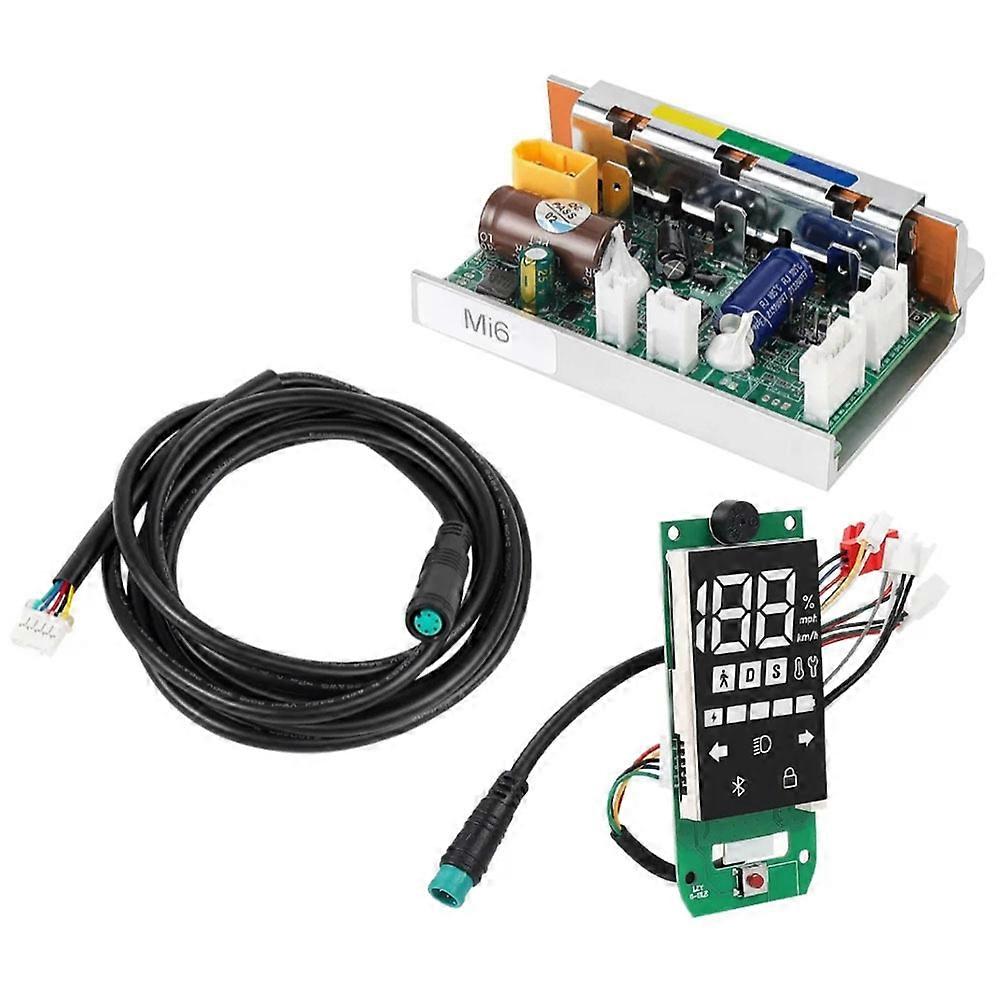 Compatible with Xiaomi 6 E-Scooter,Main Control Board Controller+Display Instrument Bluetooth Circuit Board+Communication Cable