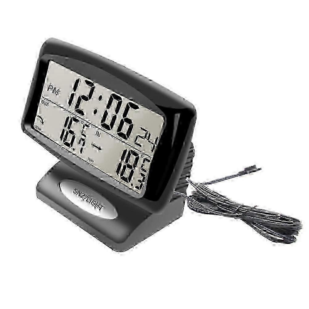 Indoor Outdoor Thermometer Auto Electronic Clock