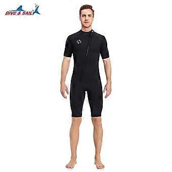 Mens 3mm Full Body Short Sleeve Wetsuit Surfing Diving Snorkeling Warmth UV Protection Winter