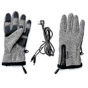 Usb Electric Heated Gloves Winter Warm Multifunctional Fleece Mittens Anti-slip Touch Screen Bike Cycling Gloves