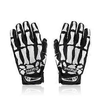 Men's Windproof Winter Full Finger Gloves Skull Design Reflective Thermal for Skiing Cycling Motorcycle Outdoor