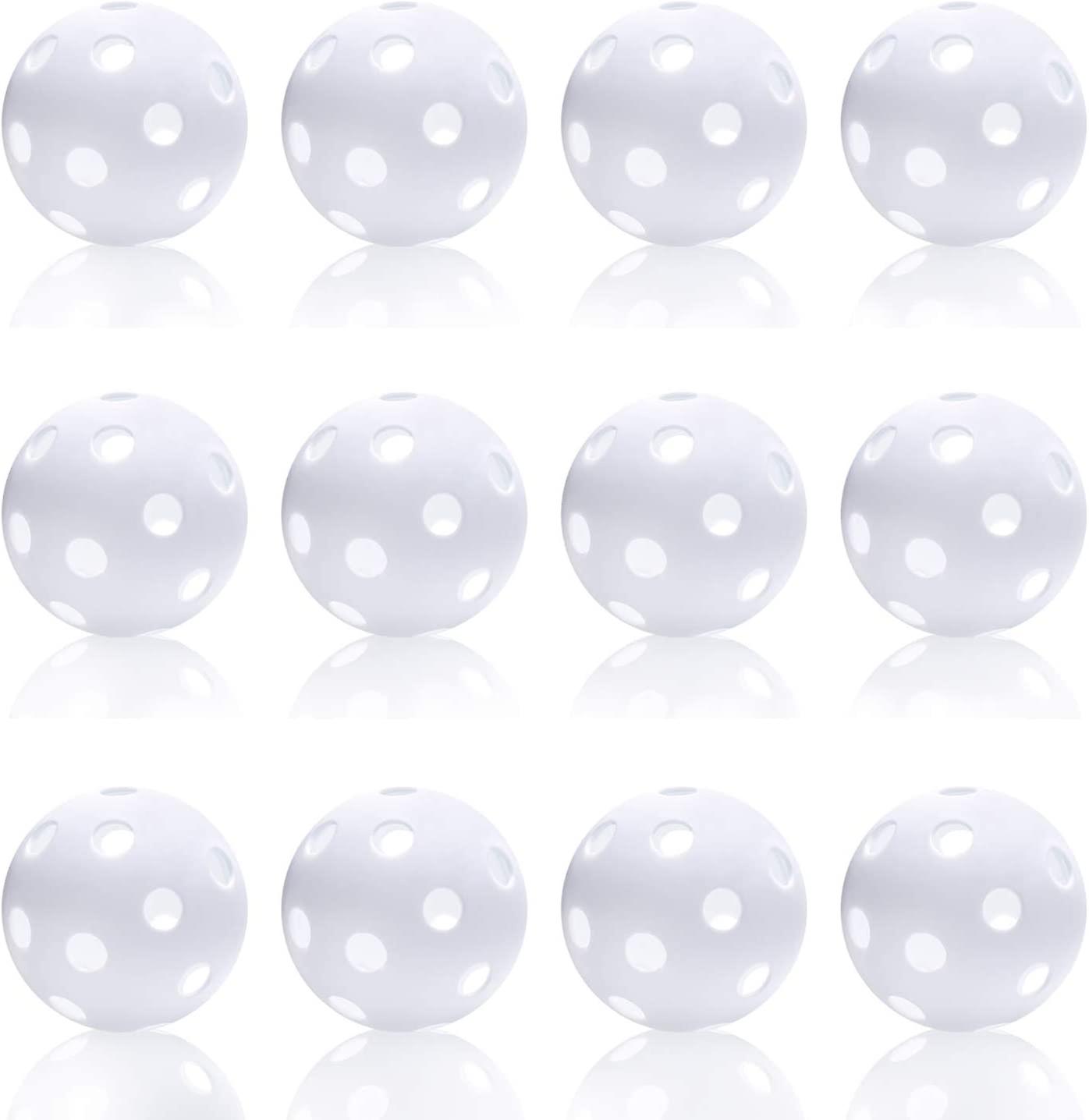 12 Pack Plastic Baseball Practice Baseballs For Hitting, Indoor Outdoor Lightweight Balls Baseb