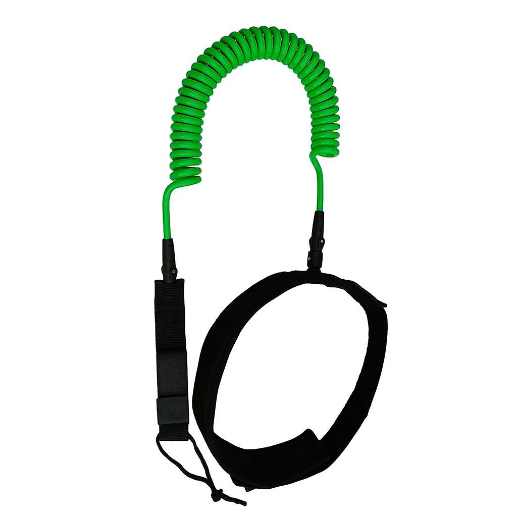 10ft Coiled SUP Leash Stand UP Paddle Surfbrett Beinleinen Grün