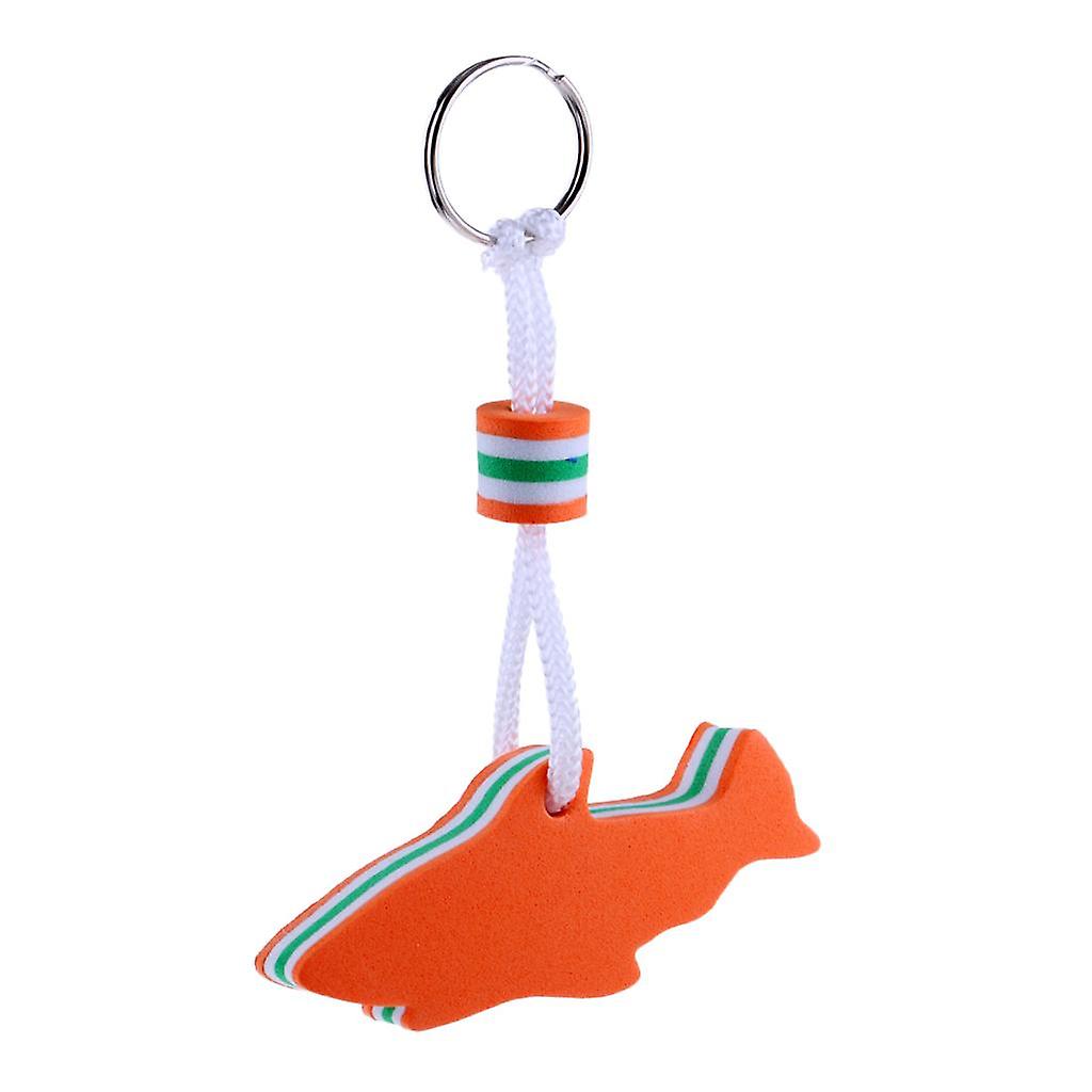EVA Dolphin Shaped Floating Key Ring Key Chain for Boat Yacht Sailing Orange