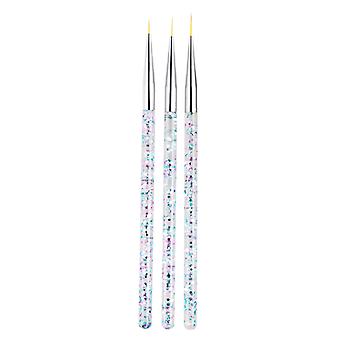3pcs/set Nail Art Dotting Painting Pen Manicure Ultra-dunne Line Drawing Tools