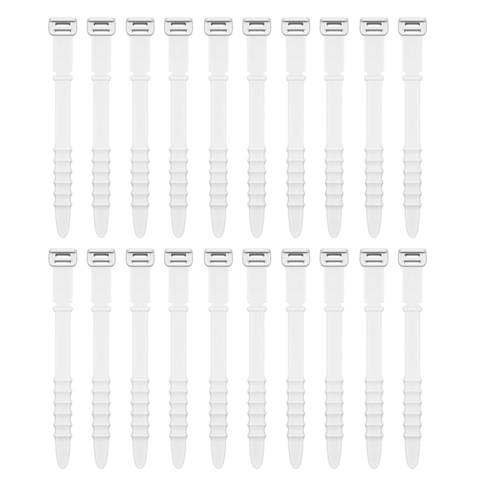 20 Pcs Reusable Cable Ties Silicone Cord Organizer for Computer/TV/Electronics