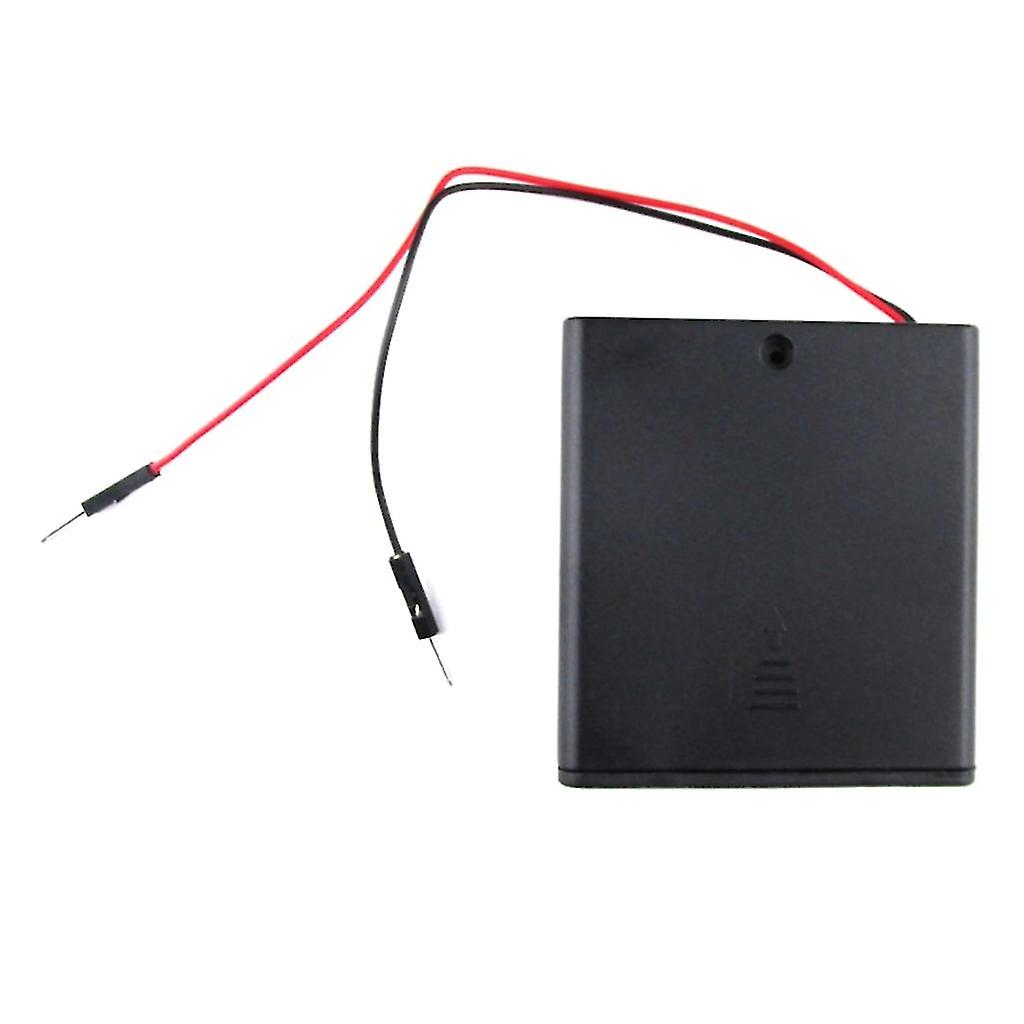 Aa Battery Case Aa Battery Holder Box Case With Male Plug With On/off Switch