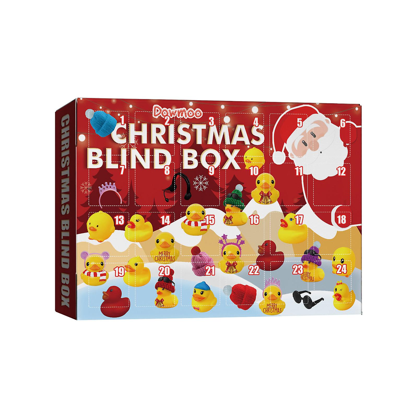 2022 Christmas Duck Toys Advent Calendar Box With 24 Rubber Ducks Toys Gifts