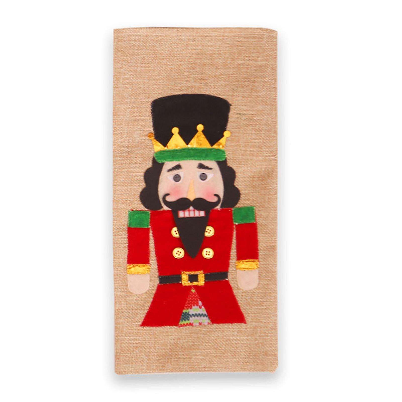 Nutcracker Christmas Wine Bottle Cover Cute Lovely Bottle Cover For Dining Table Closet Shelf