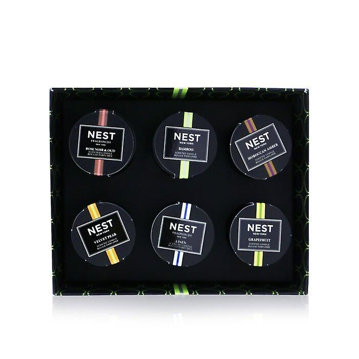 Nest Petite Votive Candle Coffret: Bamboo, Grapefruit, Moroccan Amber, Linen, Rose Noir & Oud, Velvet Pear 6x27g/0.95oz