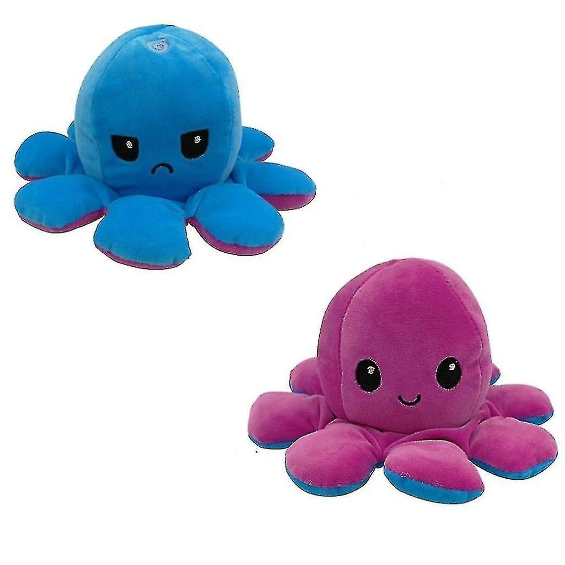 Reversible Octopus Shape, Stuffed & Soft Plush Dolldark Dark Purple Blue 1