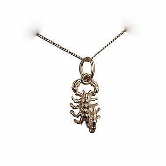 9ct Gold 12x8mm Scorpion ready to strike Pendant with a...