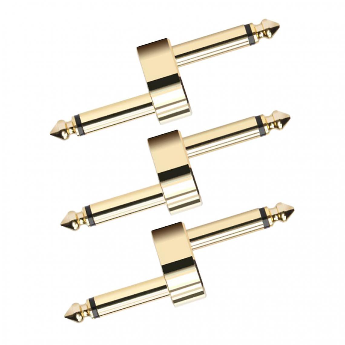 Pieces Guitar Effect Pedal Connector Z-type Connectors 1/4-inch Coupler (gold)