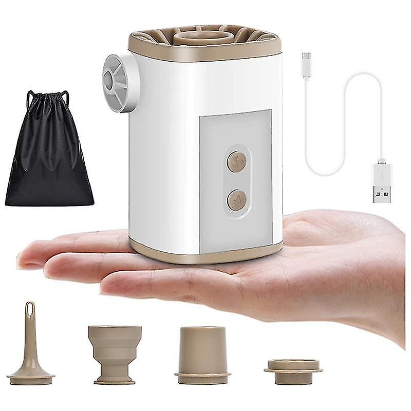 Elektrische Luftpumpe 3600mah tragbare Luftpumpe Typ-c wiederaufladbare 6 Düsen & LED-Licht für Camping O