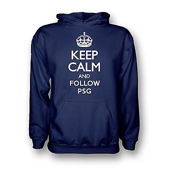 Halten Sie ruhig und folgen Psg Hoody (Marine)