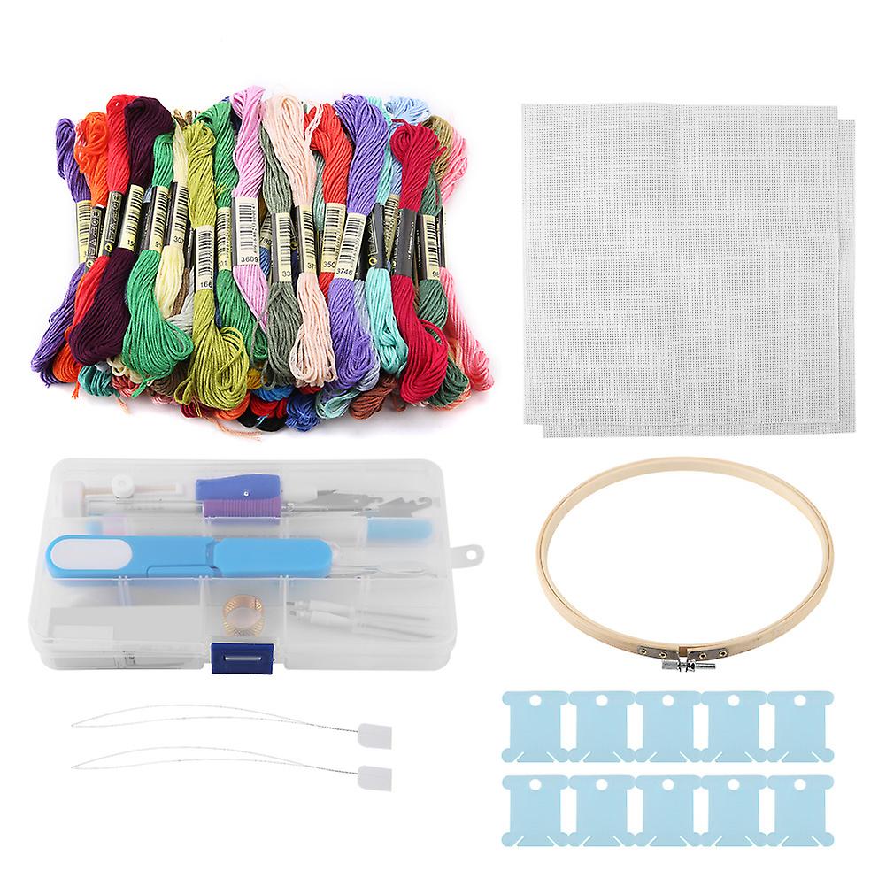 50 Rainbow Color Knitting Thread Multi Tool Sewing Accessory Embroidery Tool Kit