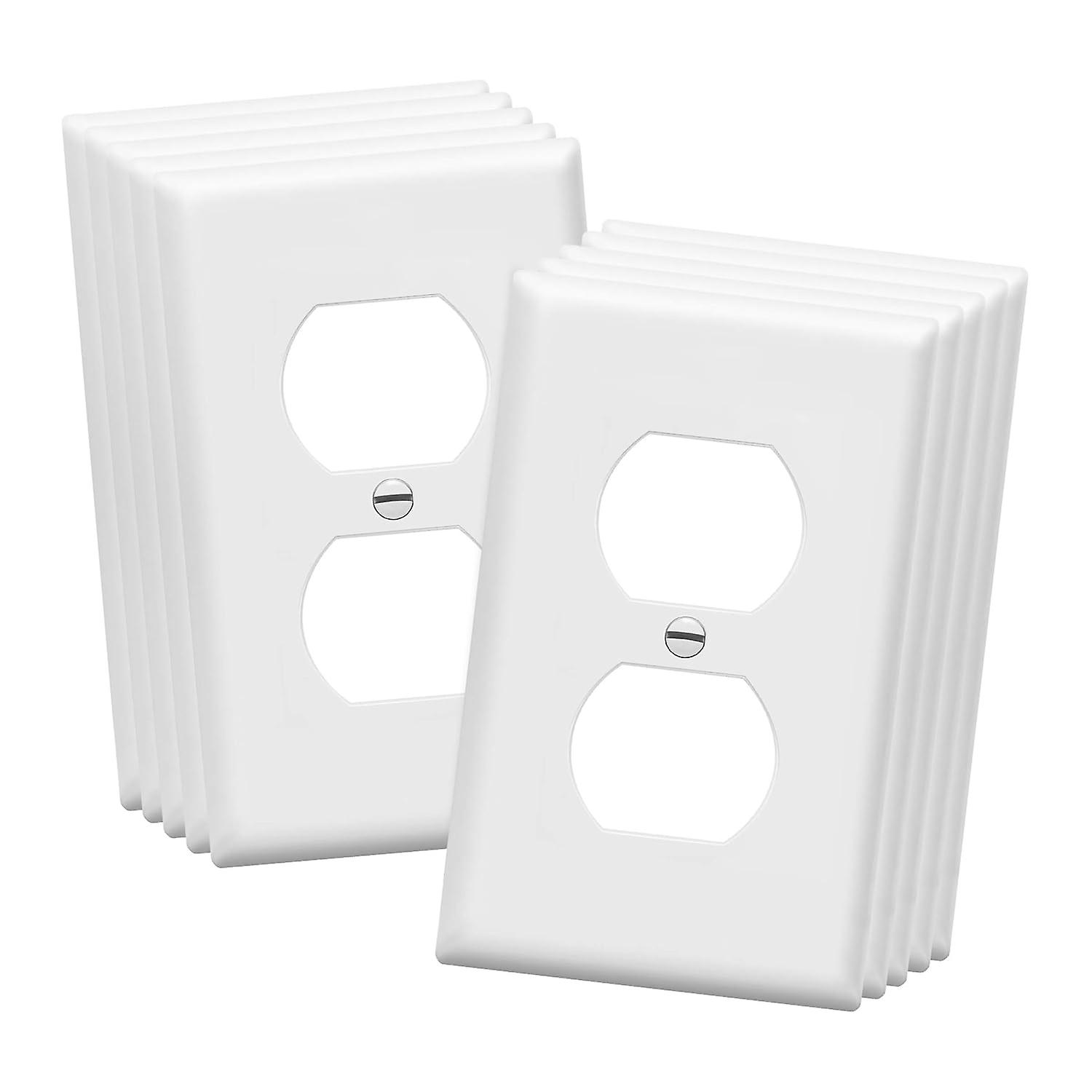 Duplex Wall Plates Kit (1-gang, 10 Pack) - Electrical Outlet Covers