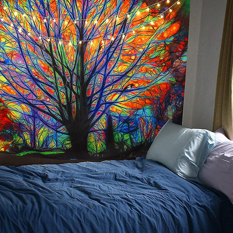 Colorful Tree Forest Tapestry