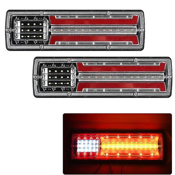 2stk 12v / 24v bil trailer lastbiler baglygter bil led baglygte kørende blinklys baglygter lastbil bus baglygte dele