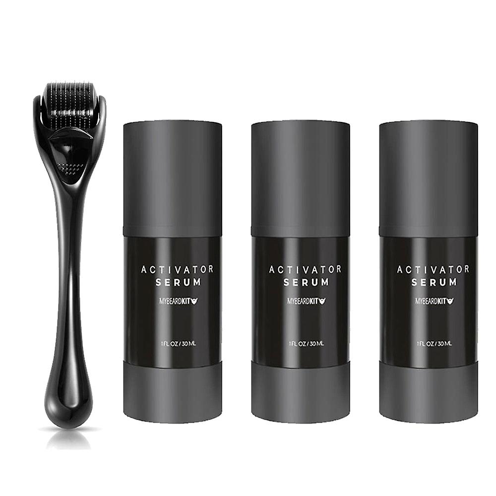 胡须油/血清 Derma Roller 套件,适用于面部、胡须和头发生长