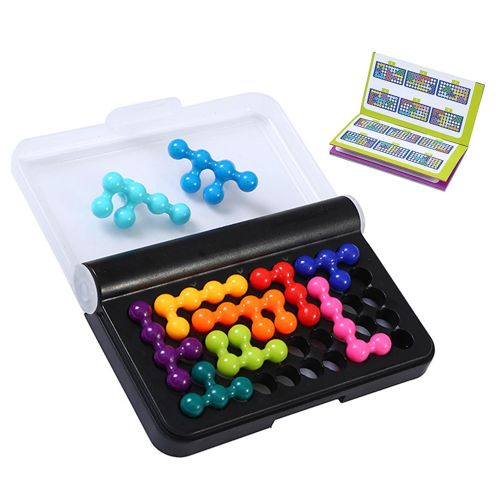 Beads Puzzle Board Game Color Cognitive Intelligence Challenges for Children 3D