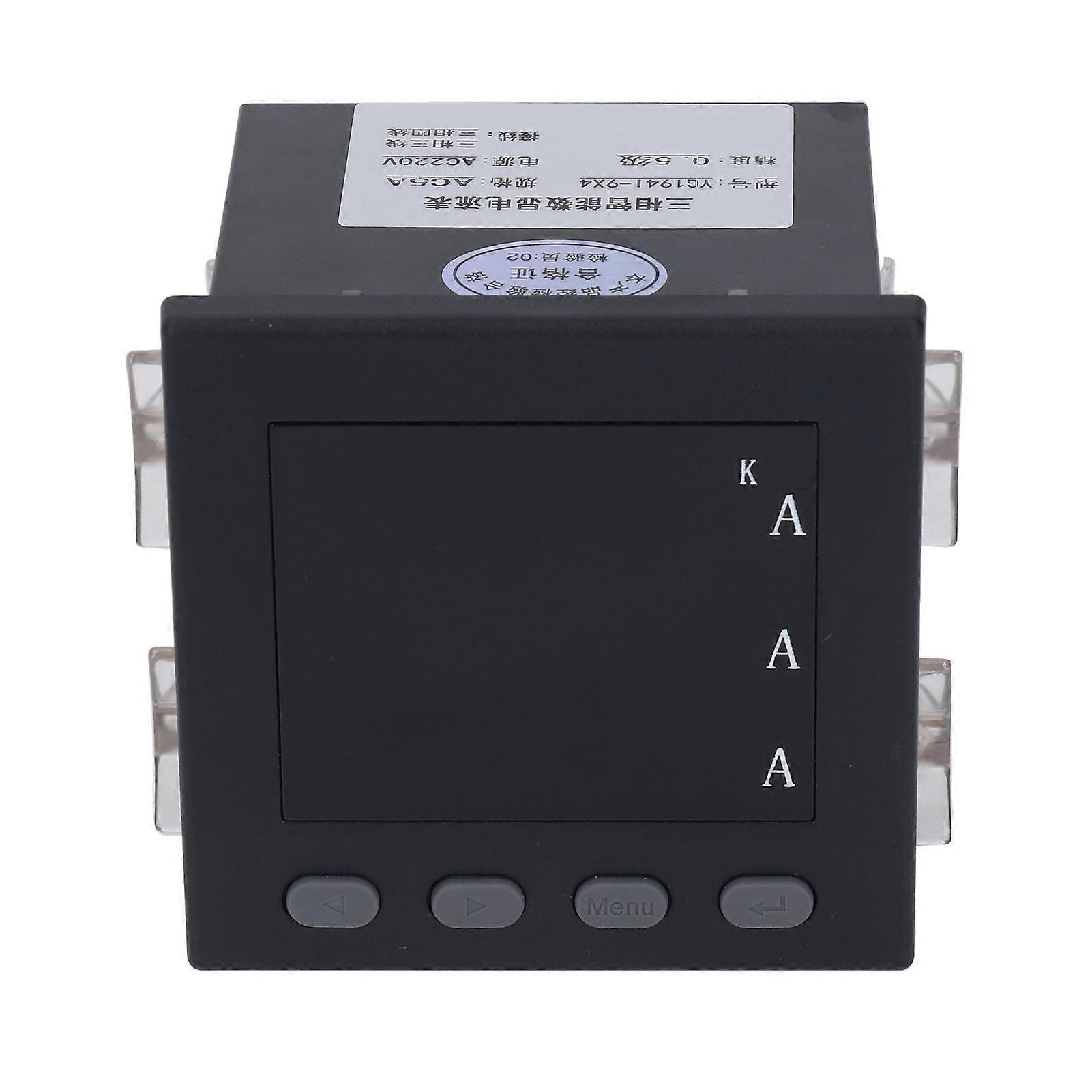 220V 3 Phase Current Meter LED Digital Display Ammeter Programmable Intelligent Electric Meter