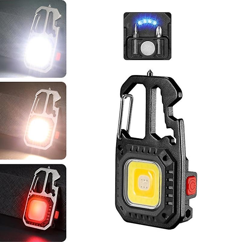 Mini Bright Light Portable Flashlight Black+Magnet Black+Magnet