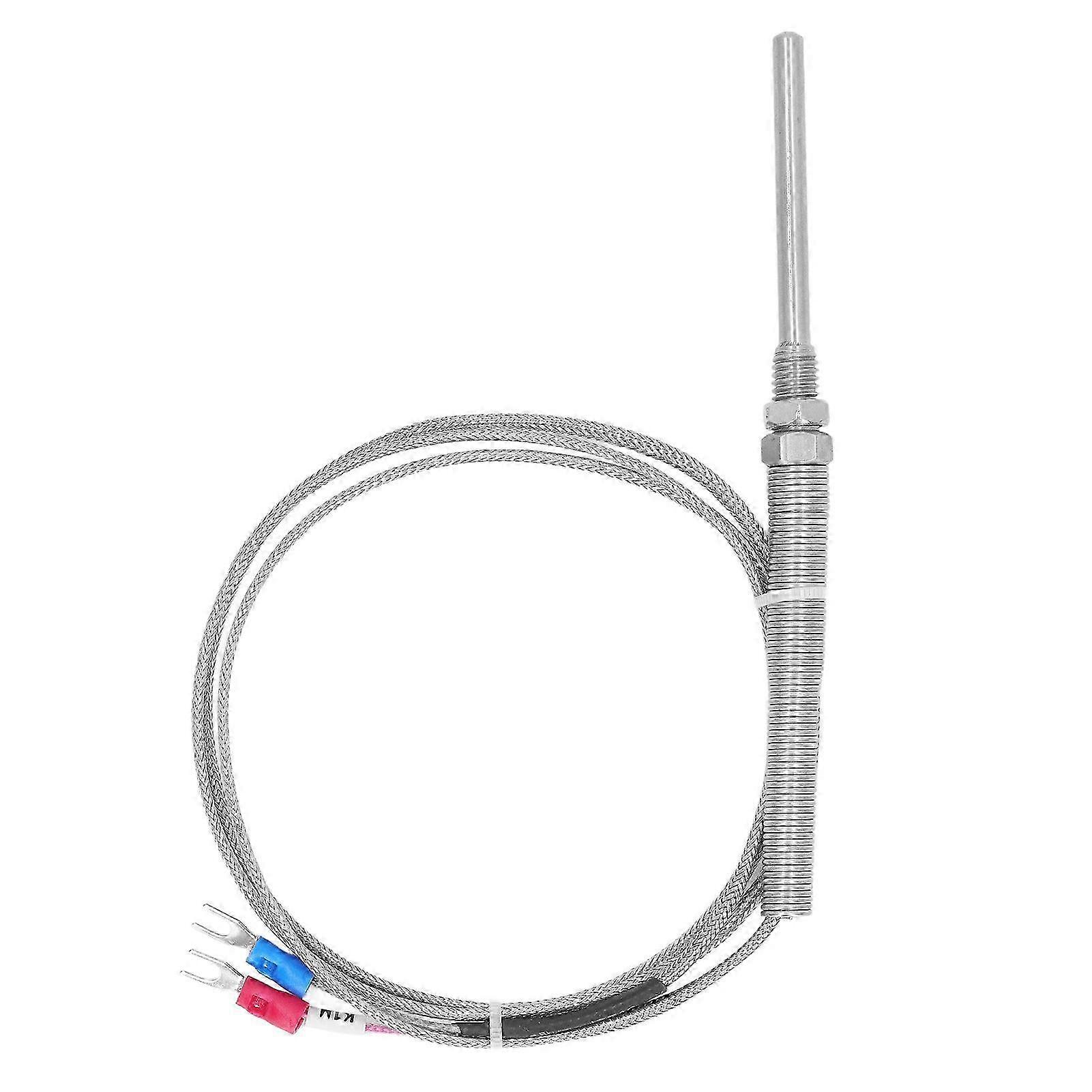 Capteur de température thermocouple type K en acier inoxydable 304, sonde M8 5 x 50 mm avec isolation, 2 m