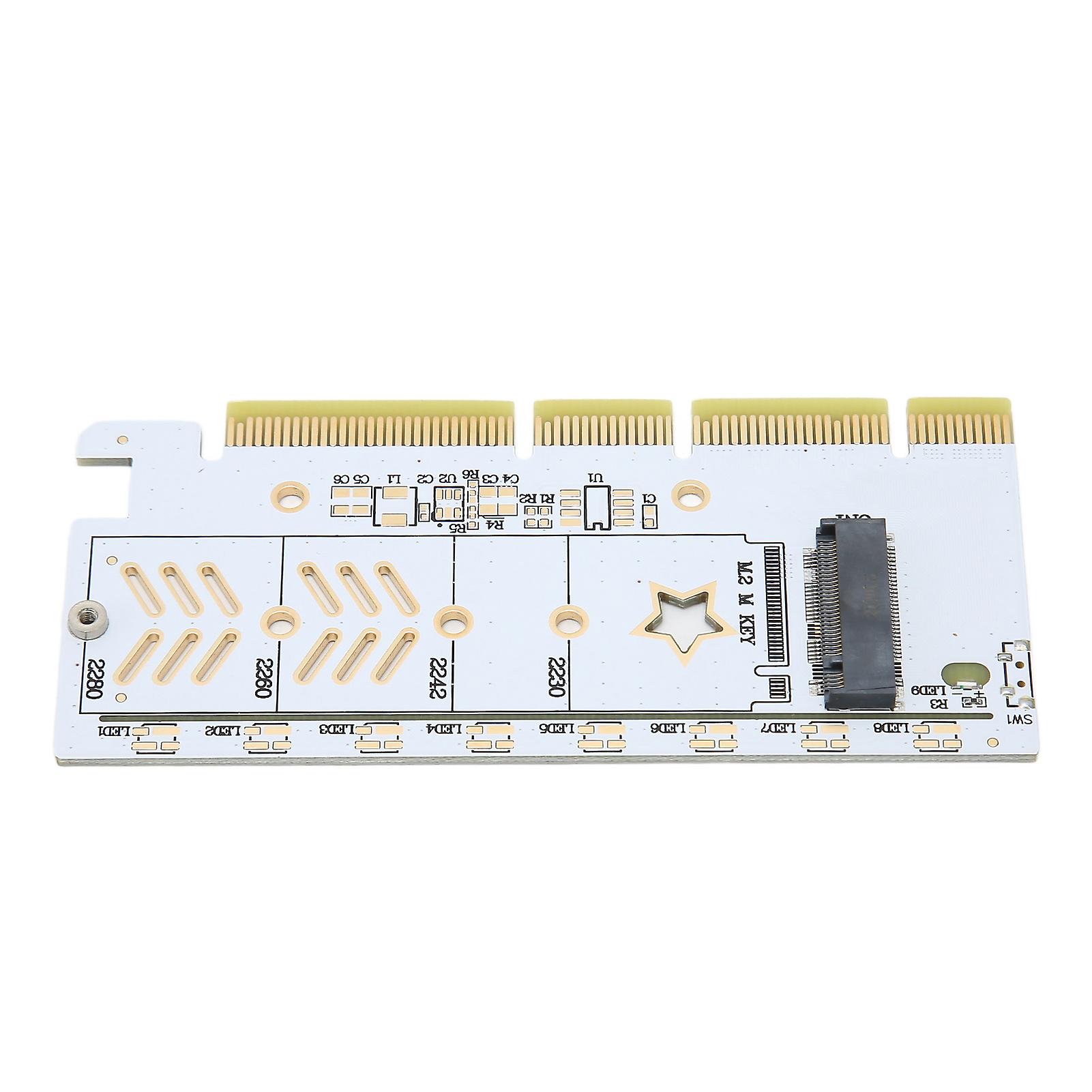 PCIe to NVMe Adapter Card 64Gbps PCIe 4.0 Plug and Play Stable Safe NVMe SSD to PCIe Card for 2230 2242 2260 2280 PCIE NVME 