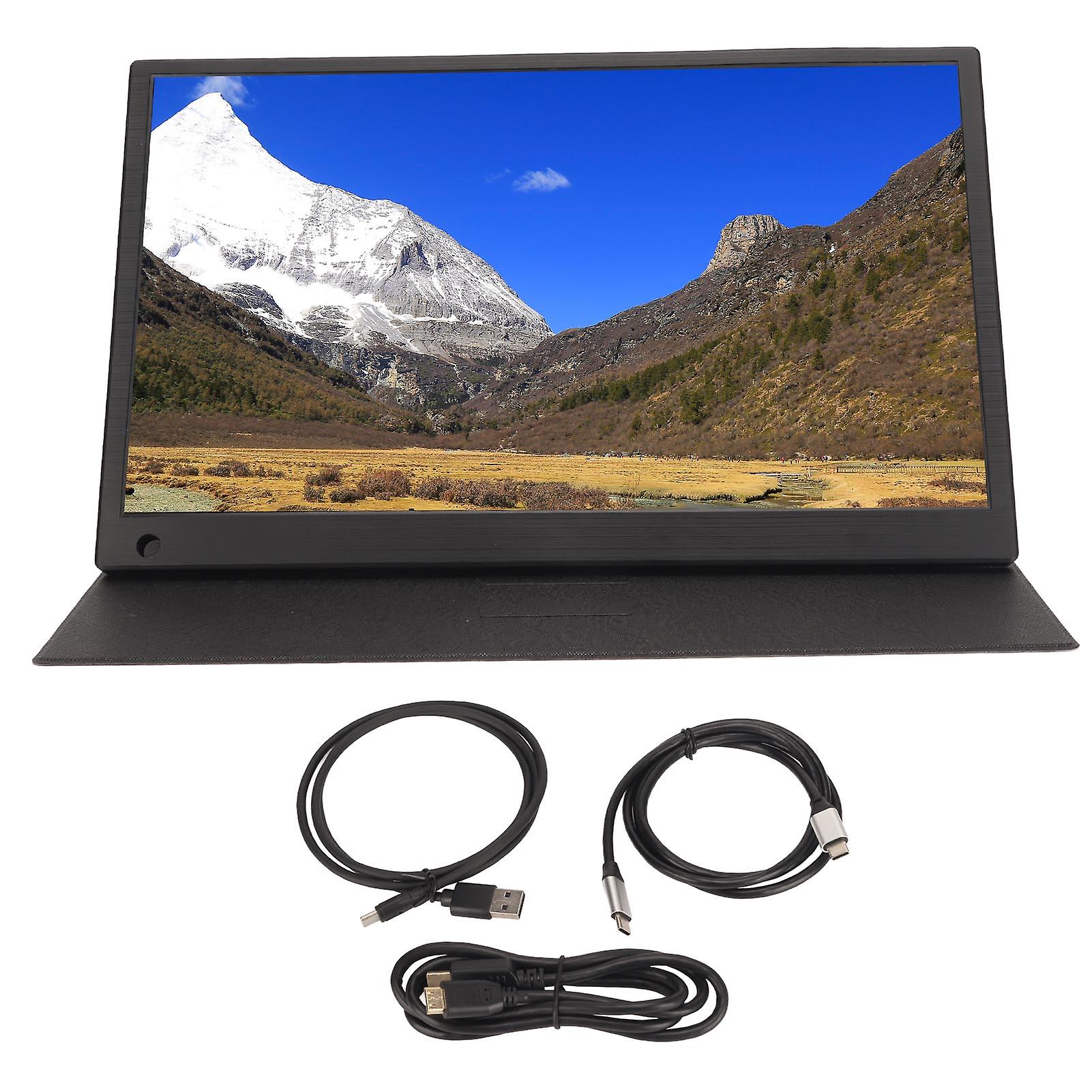 15.6inch Portable Laptop Monitor FHD 1080P IPS Display Dual Speakers Ultra Thin External Monitor for Phone Computer