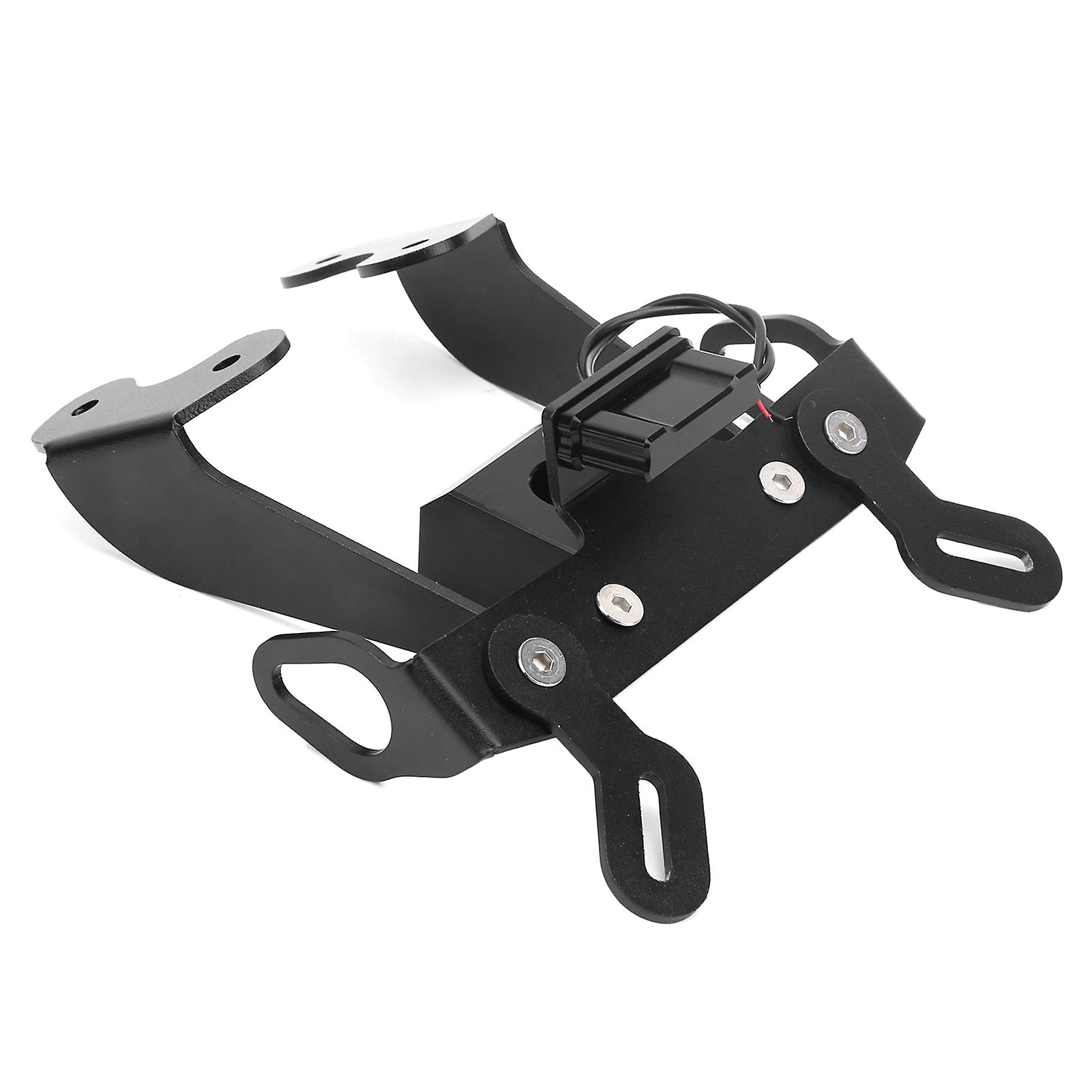 Fender Eliminator Kit Motorcycle License Plate Holder - Rear Fender Eliminator Bracket In Black Aluminum (18cm Length) Motorcycle Tail Light License Plate Bracket - Foto 5