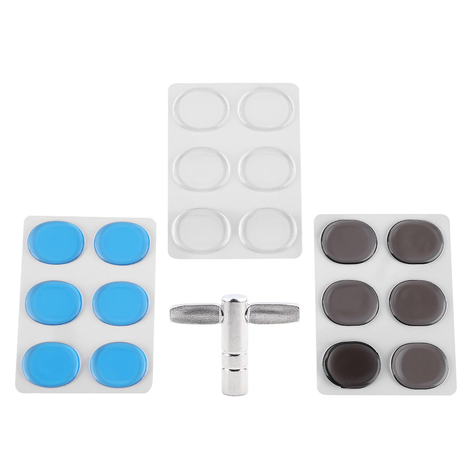 Tampons amortisseurs de batterie en gel multicolore transparent en silicone, ensemble silencieux avec clé