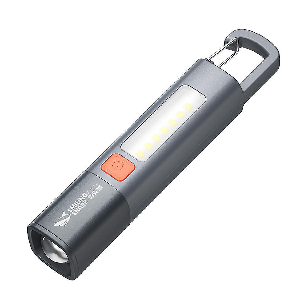 Mini Flashlight with Hook 800mAh Rechargeable 4 Modes Portable COB LED Light for Camping Hiking Emergency