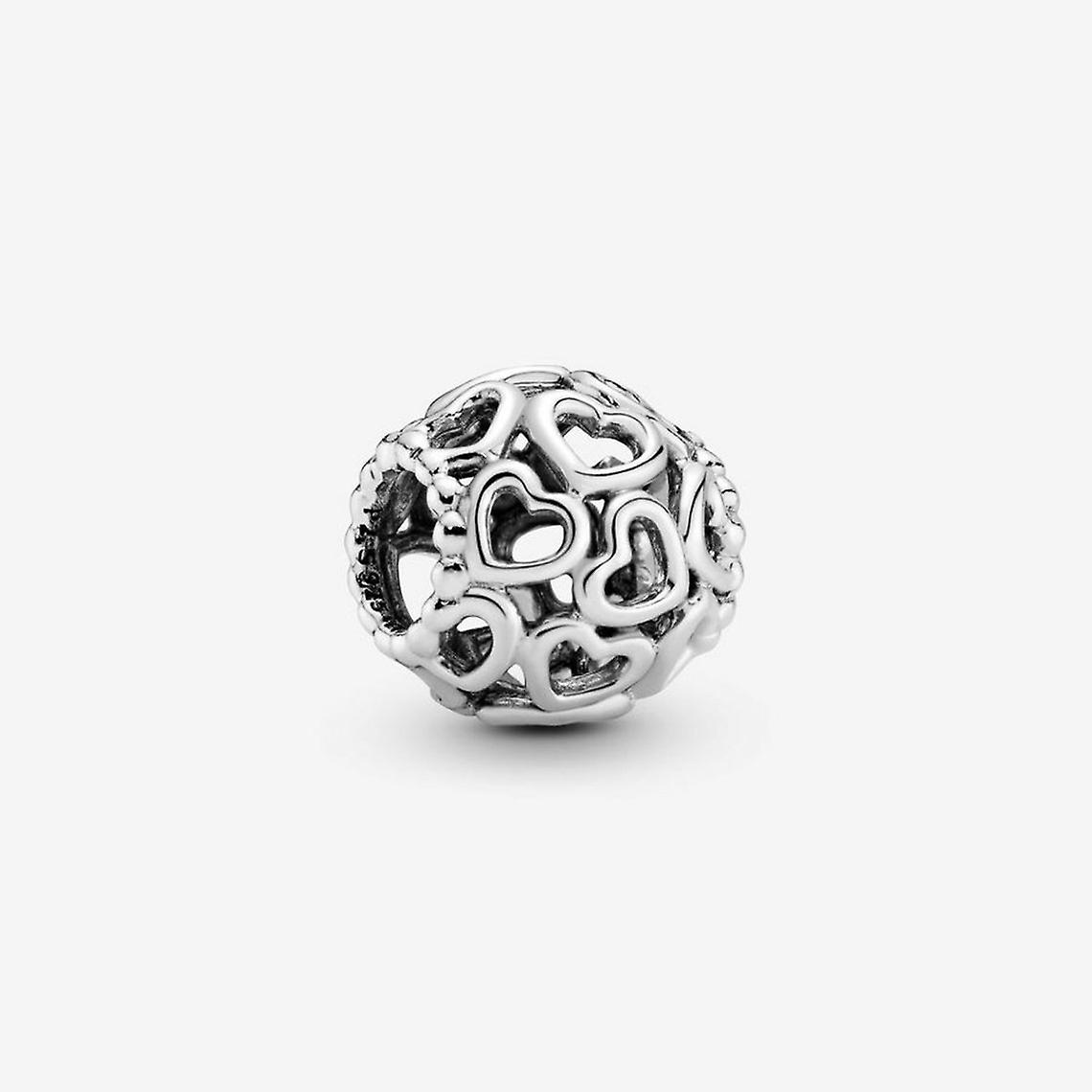 Charm Argent Parsemé de C?urs Pandora Moments