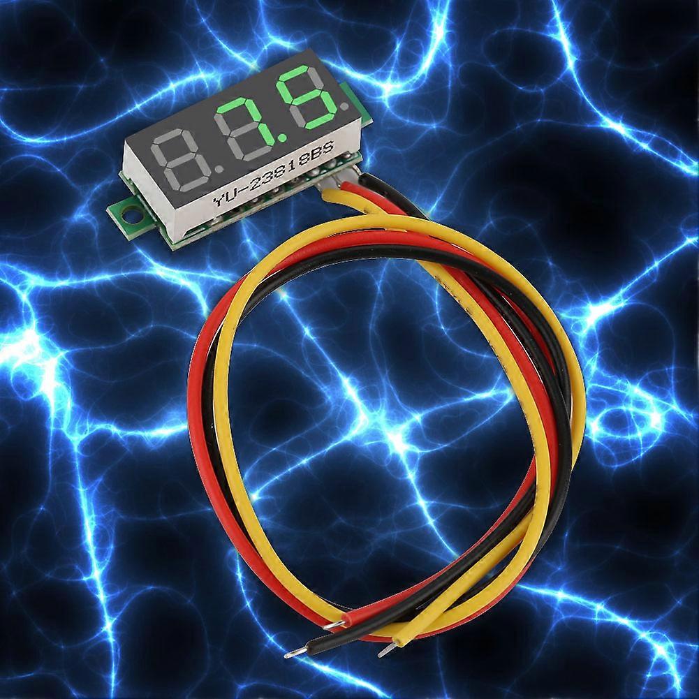 1pc Digital 0.28″LED Display Voltmeter DC Current Meter Panel 0~100V (Green) A-B