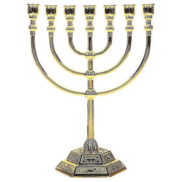 Izrael Menorah Temple 7-gałęziowy świecznik Candelabrum Retro Candle Stand