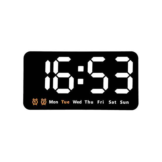 1 Set Digital Alarm Clock with Temperature Display Battery Operated Adjustable Brightness Desk Clock for Home