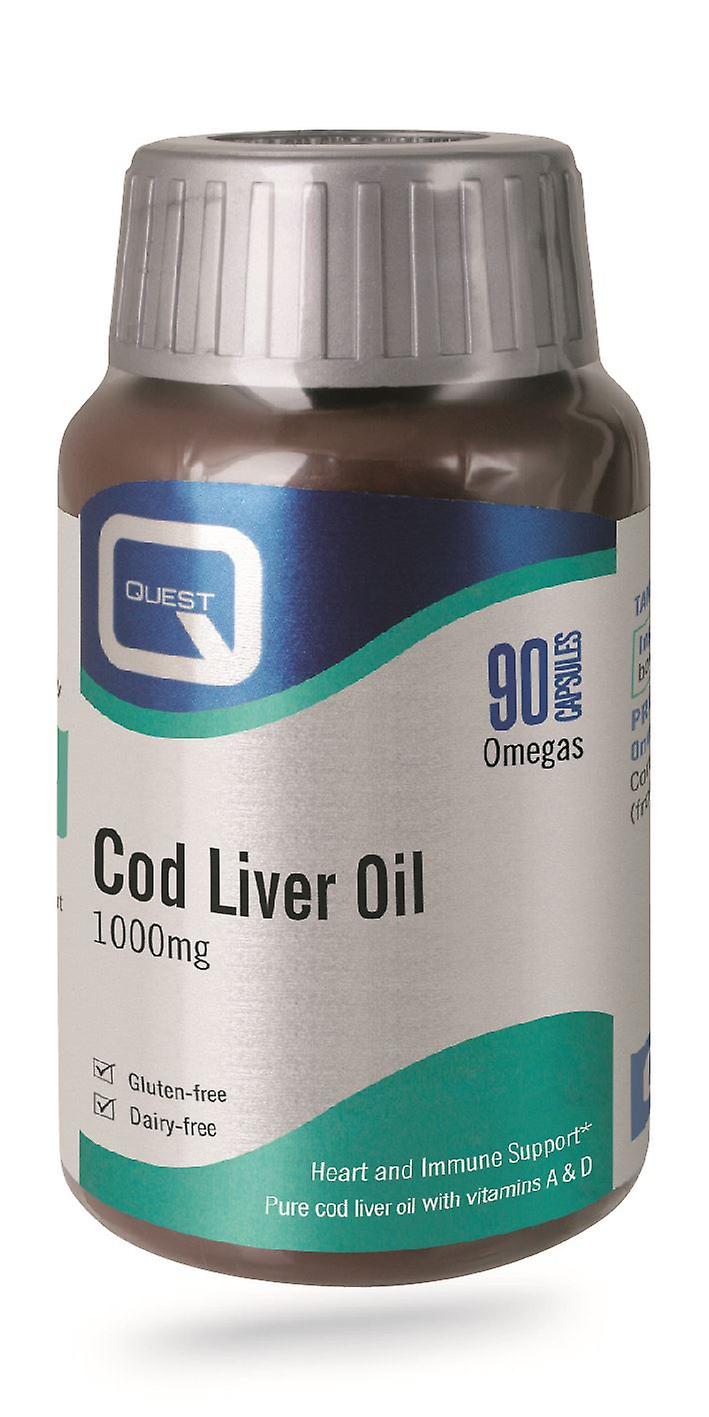 Quest Cod Liver Oil 1000mg Omega 3 Fatty Acids - 90 Capsules