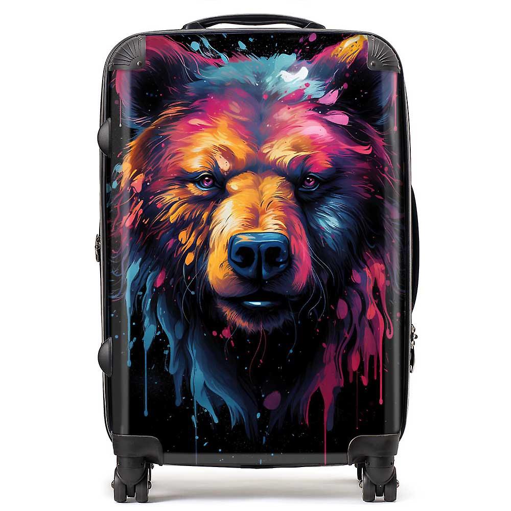 Splashart Bear Face Suitcase