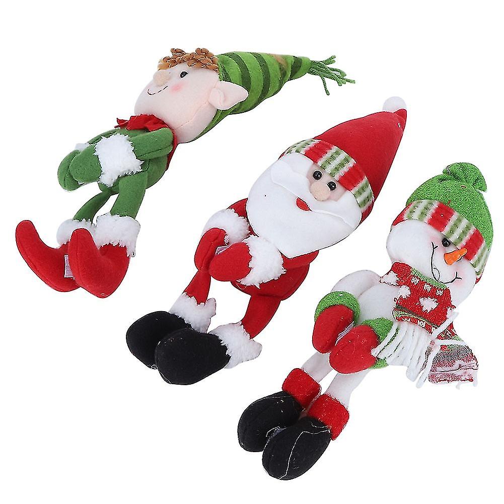 3pcセットサンタ&スノーマンワインボトルカバーホルダー - フランヌレットテーブルデコレーション