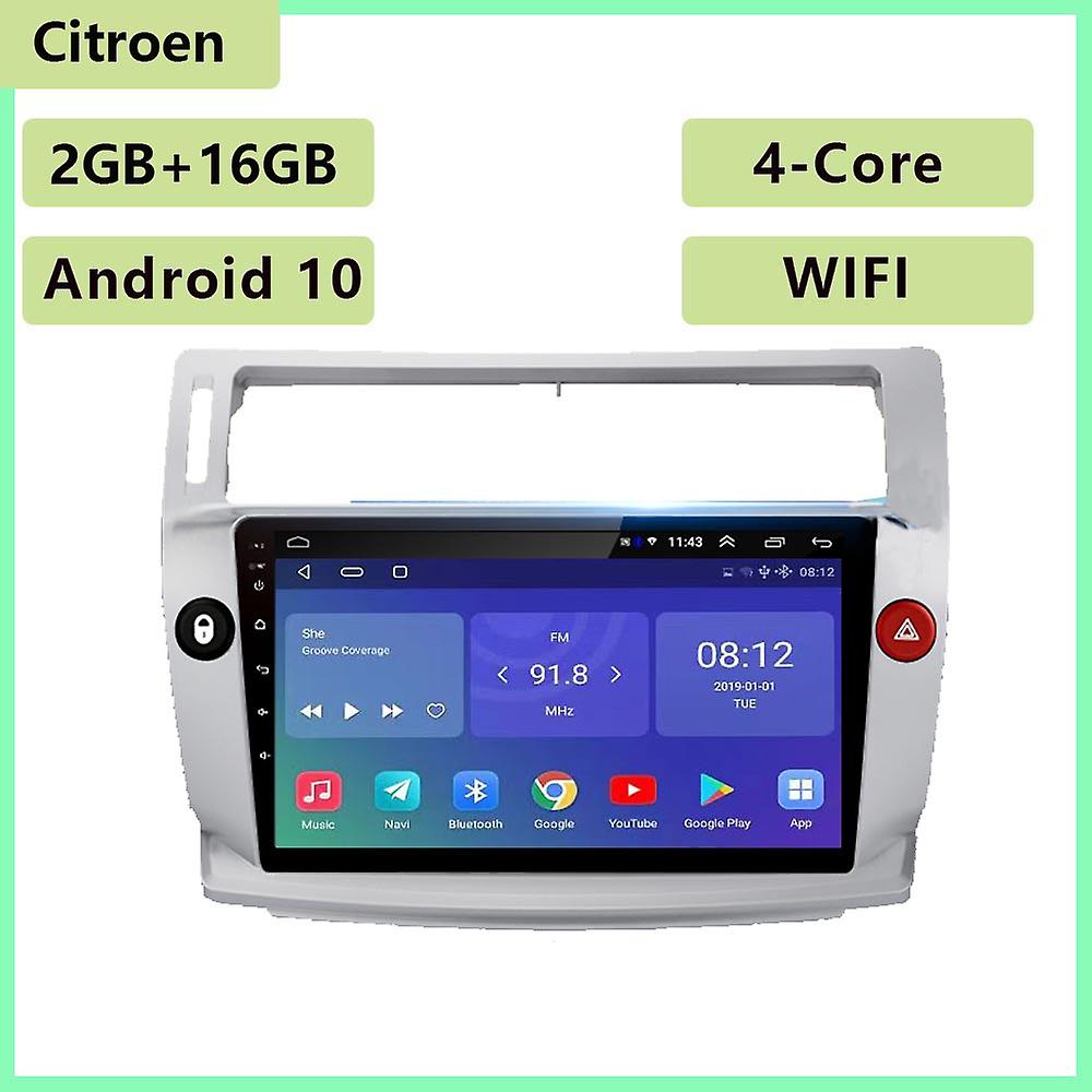 Car Radio 2 Din Android Radio Car Multimedia Stereo Player Wireless Carplay Auto For Citroen C4 C-triomphe C-quatre 2004- 2009
