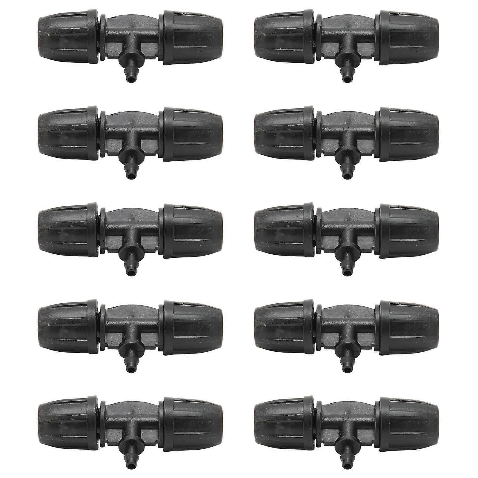 10Pcs 8/11 to 4/7 Pipe Connector with Buckle Garden Irrigation Atomizing Tubing Barbed Connector