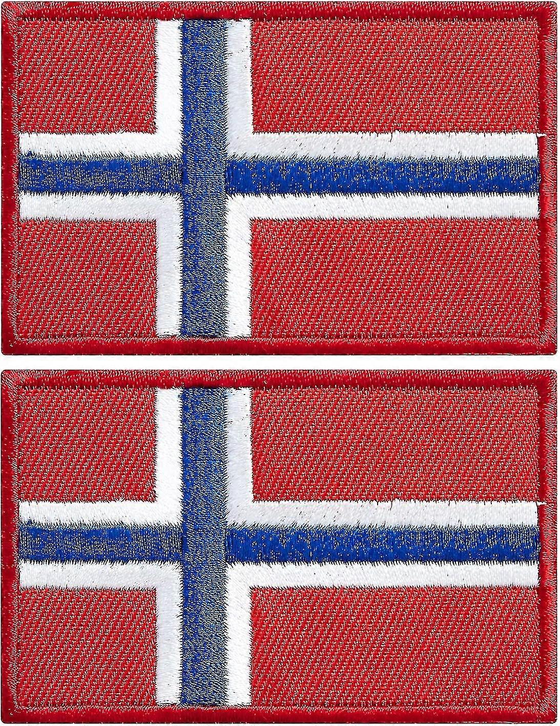 2 Pack Patches Flags Embroidered Patches Norwegian Flags Patch For Clothing Hat Backpacks Decorations Xi