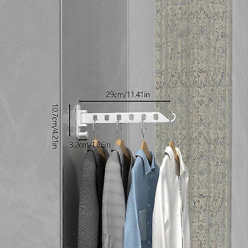 Mounted Foldable Rack Clothes Loop Hanger Rack Windproof Laundry Dryer Retractable Invisible Hanging Organizers