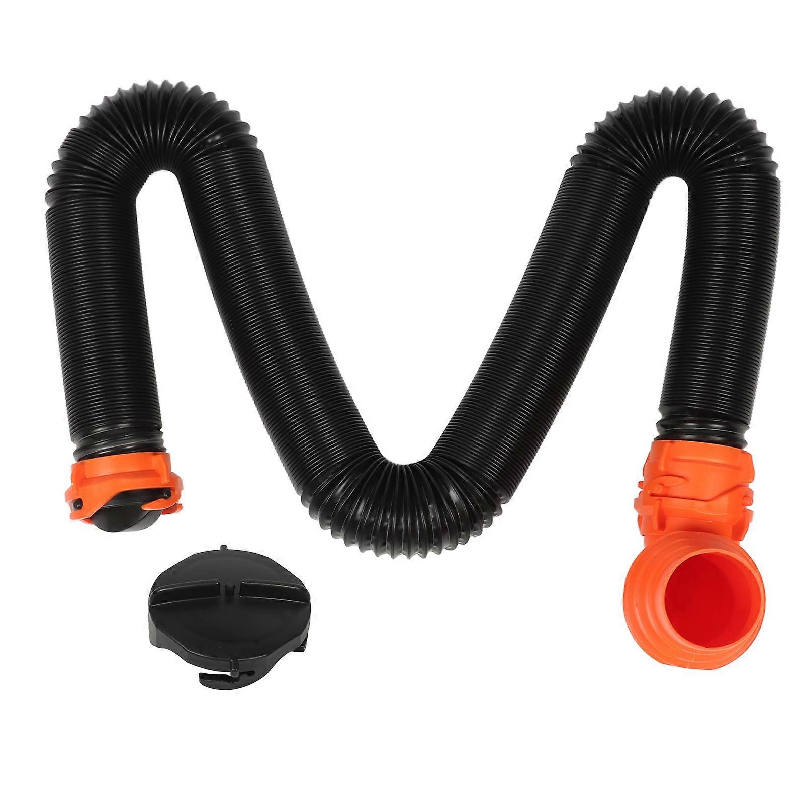 RV Sewer Hose Extension Kit PP 90 Swivel Fitting Wear Resistance for Camper Motorhome Caravan 4.5m/14.8ft E2U711