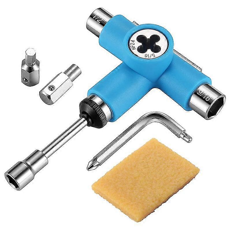 Skate Repair Tool Kit All-In-One Multi-Function Skateboard Wrench T-Shape Roller Skate Tools