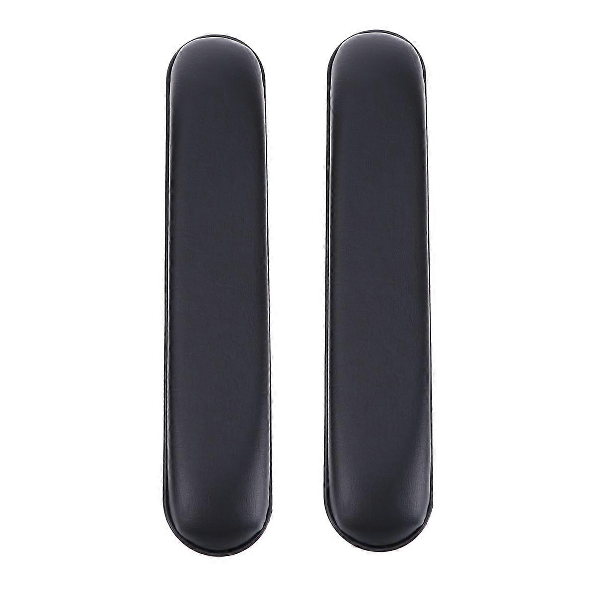 2Pcs Universal Wheelchair Short Armrests Pad Armrest Cushion Replacement PVC Sponge Pad Patient Care Accessories Black